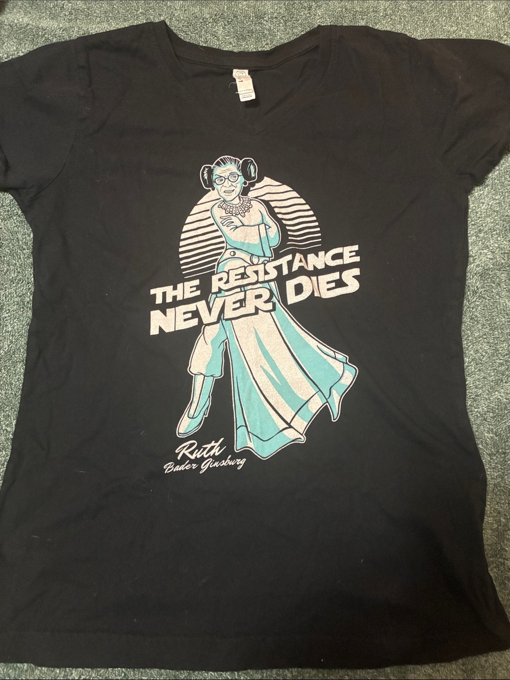 Black Short Sleeve Graphic Tee - The Resistance Never Dies